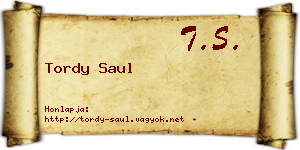 Tordy Saul névjegykártya